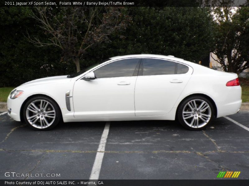 Polaris White / Barley Beige/Truffle Brown 2011 Jaguar XF Sport Sedan