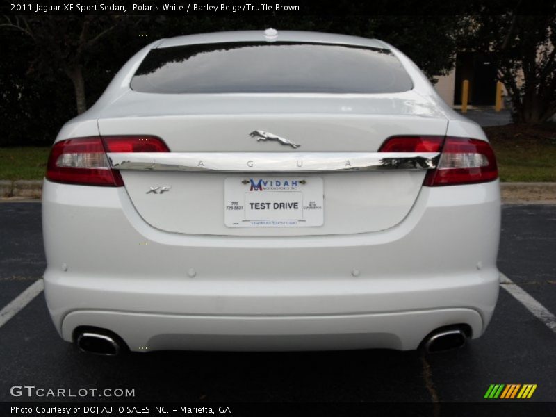 Polaris White / Barley Beige/Truffle Brown 2011 Jaguar XF Sport Sedan