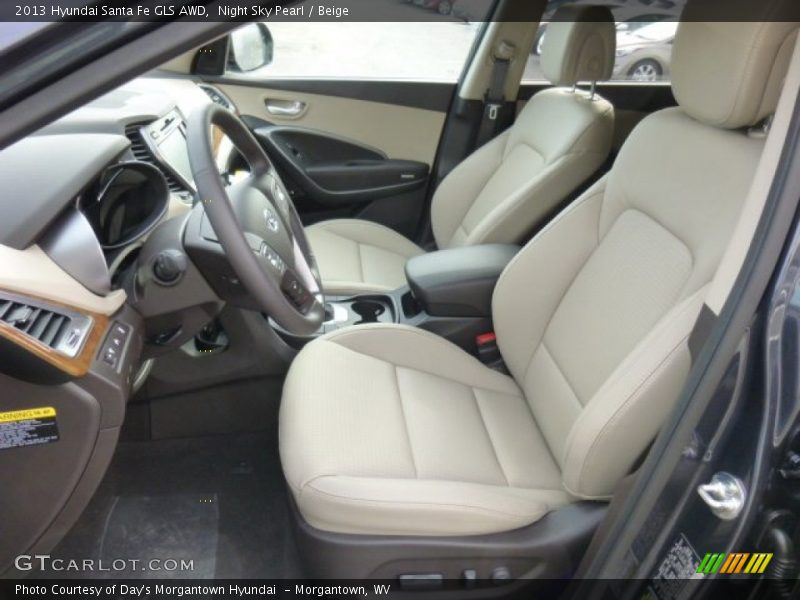 Night Sky Pearl / Beige 2013 Hyundai Santa Fe GLS AWD