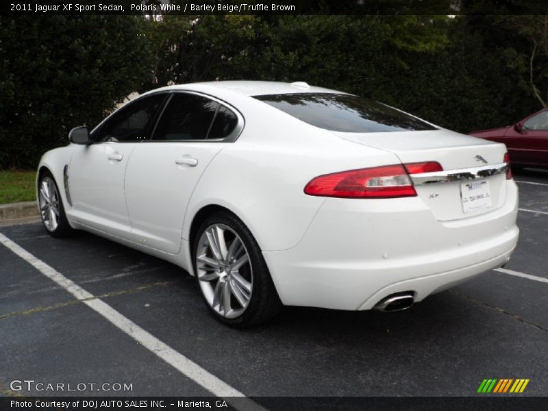 Polaris White / Barley Beige/Truffle Brown 2011 Jaguar XF Sport Sedan