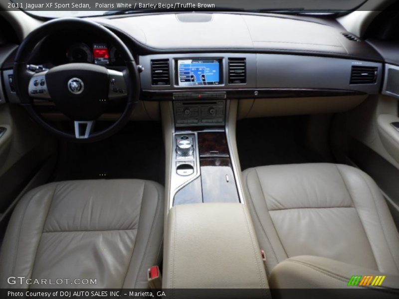 Polaris White / Barley Beige/Truffle Brown 2011 Jaguar XF Sport Sedan