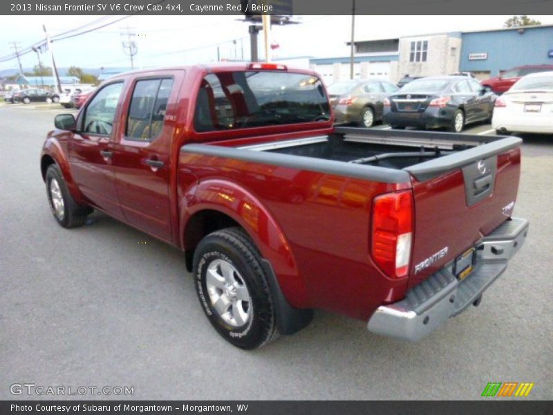Cayenne Red / Beige 2013 Nissan Frontier SV V6 Crew Cab 4x4