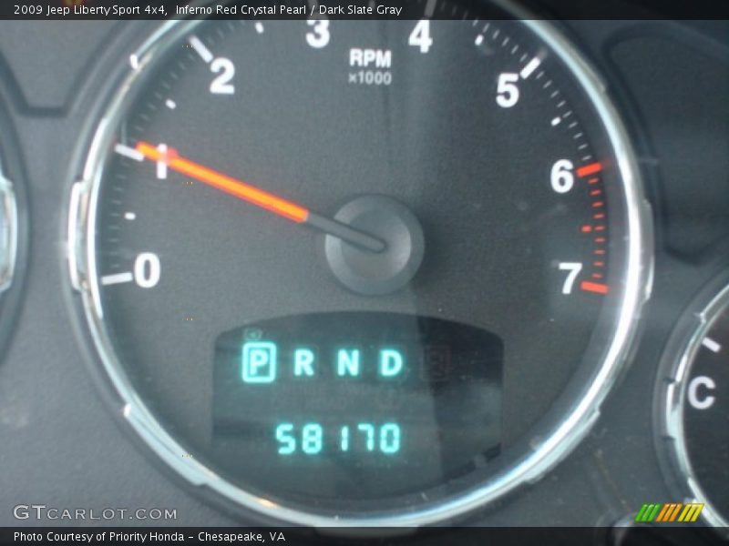 Inferno Red Crystal Pearl / Dark Slate Gray 2009 Jeep Liberty Sport 4x4