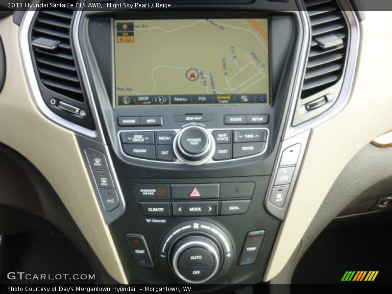 Night Sky Pearl / Beige 2013 Hyundai Santa Fe GLS AWD