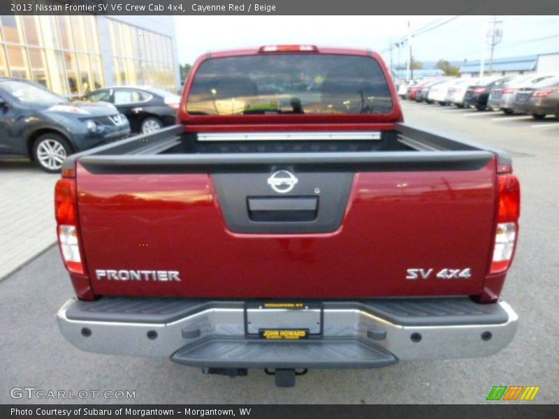 Cayenne Red / Beige 2013 Nissan Frontier SV V6 Crew Cab 4x4