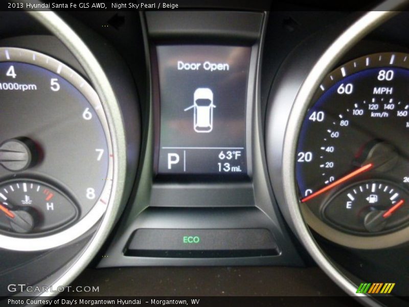 Night Sky Pearl / Beige 2013 Hyundai Santa Fe GLS AWD