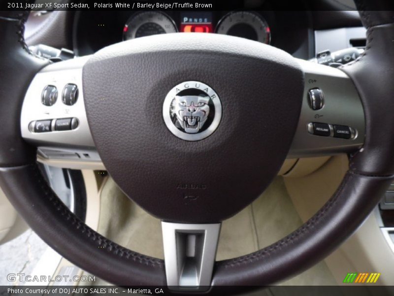 Polaris White / Barley Beige/Truffle Brown 2011 Jaguar XF Sport Sedan