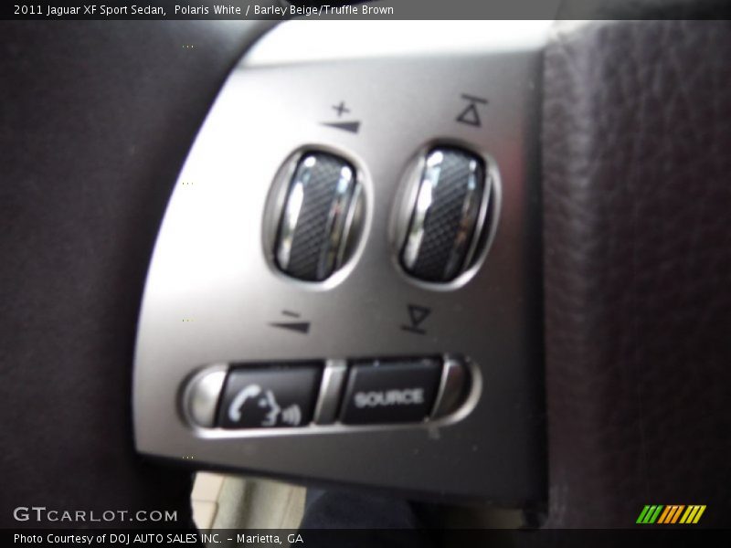 Polaris White / Barley Beige/Truffle Brown 2011 Jaguar XF Sport Sedan