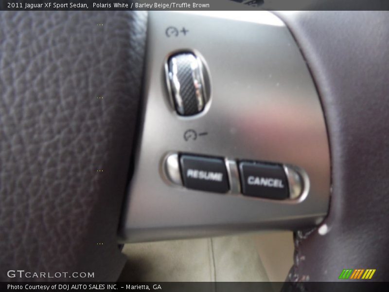 Polaris White / Barley Beige/Truffle Brown 2011 Jaguar XF Sport Sedan