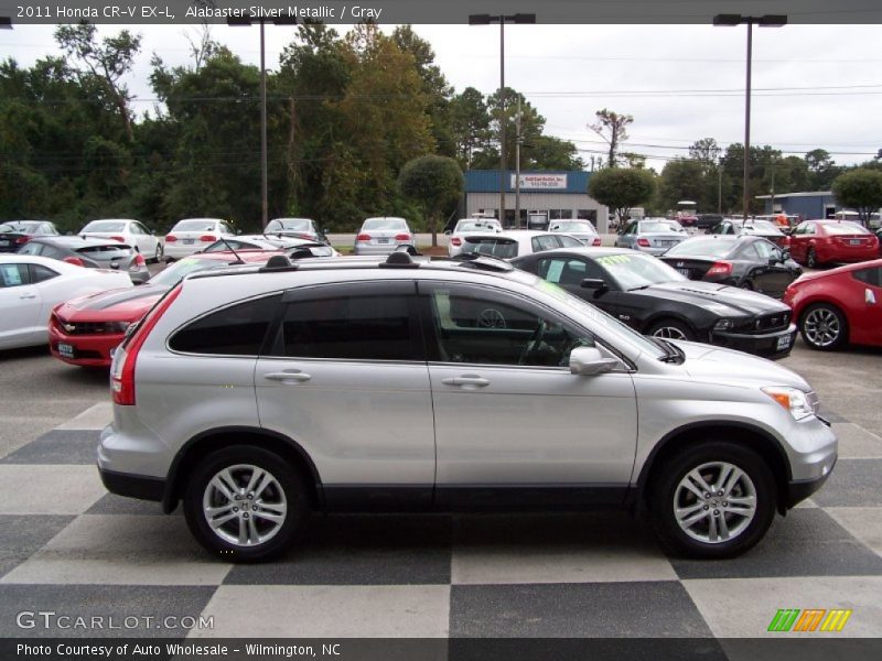 Alabaster Silver Metallic / Gray 2011 Honda CR-V EX-L