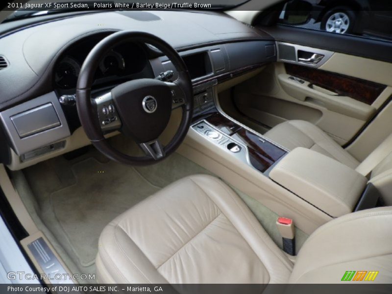 Polaris White / Barley Beige/Truffle Brown 2011 Jaguar XF Sport Sedan