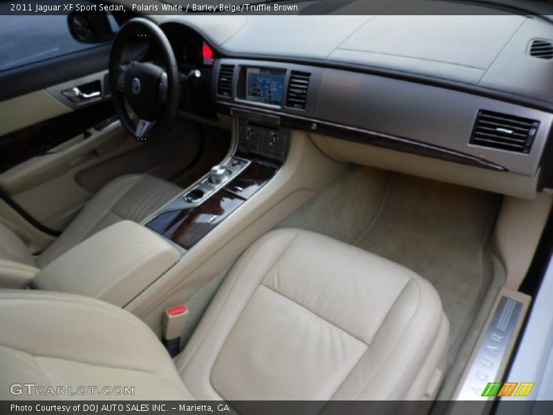 Polaris White / Barley Beige/Truffle Brown 2011 Jaguar XF Sport Sedan