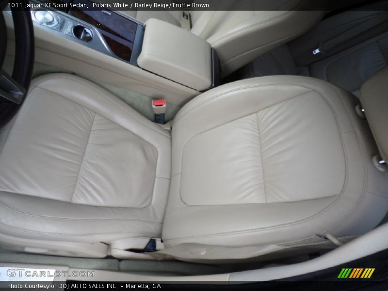 Polaris White / Barley Beige/Truffle Brown 2011 Jaguar XF Sport Sedan