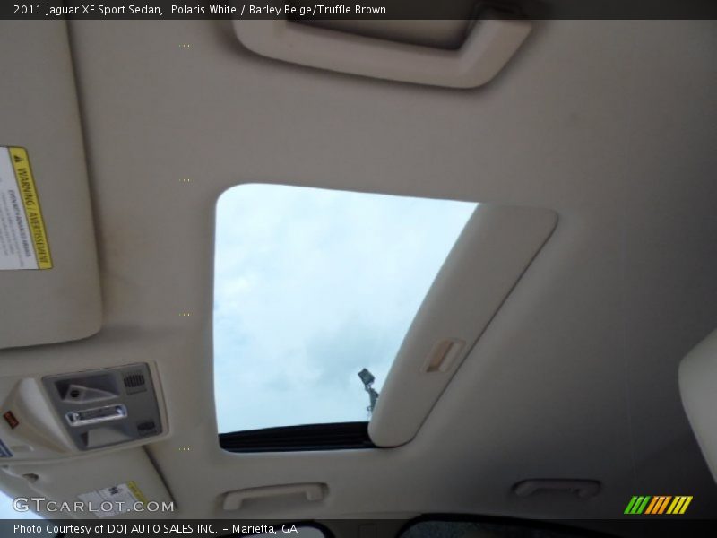 Polaris White / Barley Beige/Truffle Brown 2011 Jaguar XF Sport Sedan