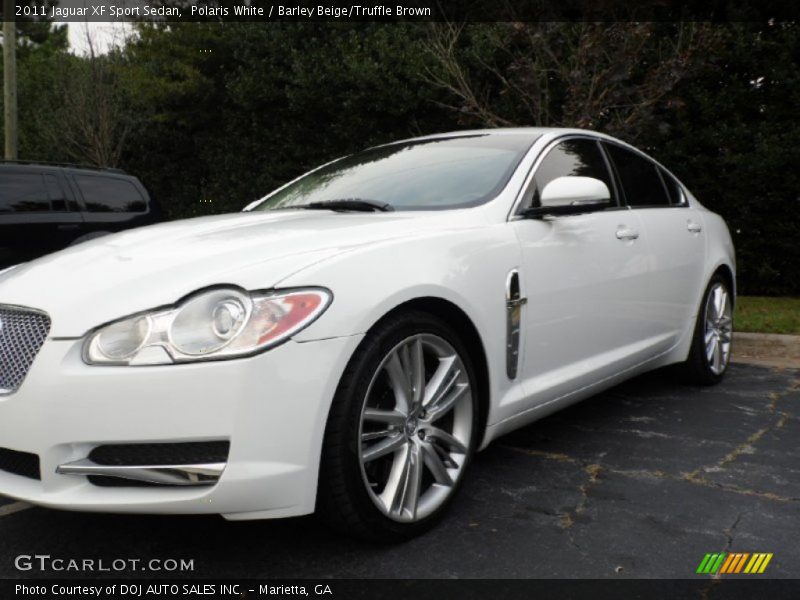 Polaris White / Barley Beige/Truffle Brown 2011 Jaguar XF Sport Sedan