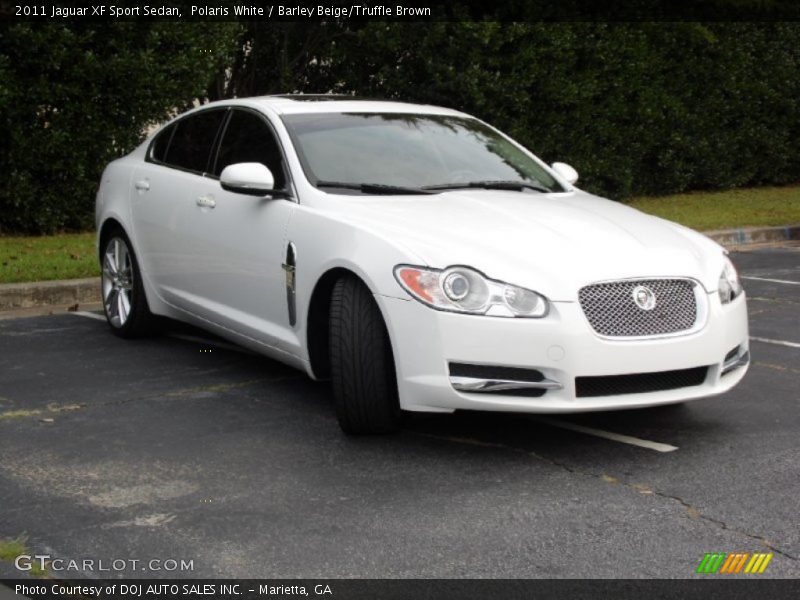 Polaris White / Barley Beige/Truffle Brown 2011 Jaguar XF Sport Sedan