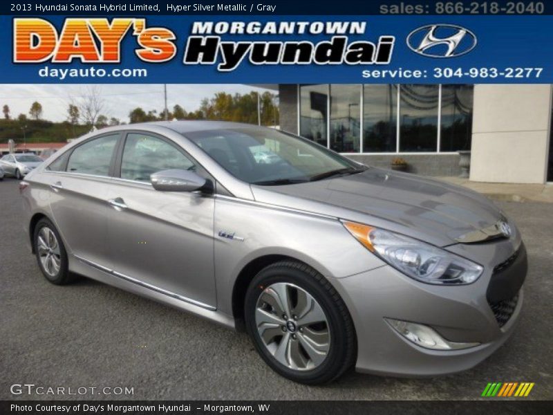 Hyper Silver Metallic / Gray 2013 Hyundai Sonata Hybrid Limited