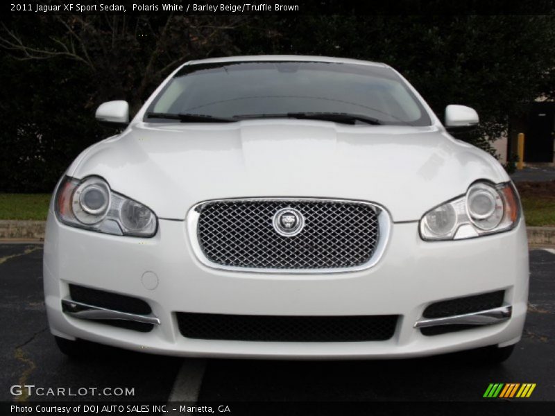 Polaris White / Barley Beige/Truffle Brown 2011 Jaguar XF Sport Sedan
