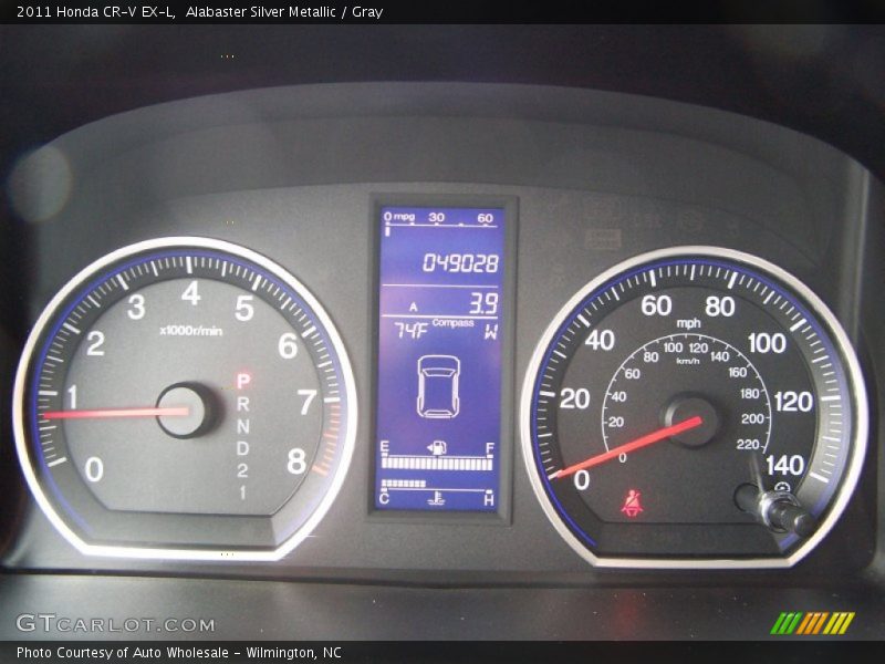 Alabaster Silver Metallic / Gray 2011 Honda CR-V EX-L