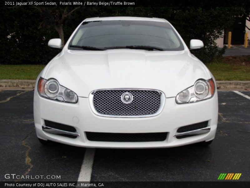 Polaris White / Barley Beige/Truffle Brown 2011 Jaguar XF Sport Sedan