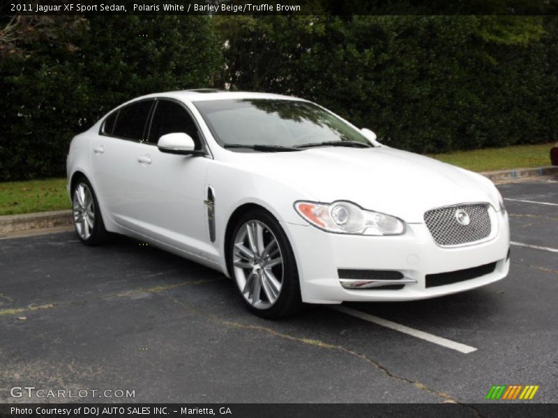 Polaris White / Barley Beige/Truffle Brown 2011 Jaguar XF Sport Sedan
