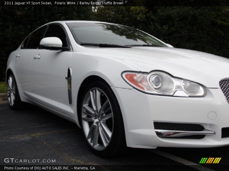 Polaris White / Barley Beige/Truffle Brown 2011 Jaguar XF Sport Sedan
