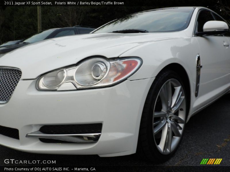 Polaris White / Barley Beige/Truffle Brown 2011 Jaguar XF Sport Sedan