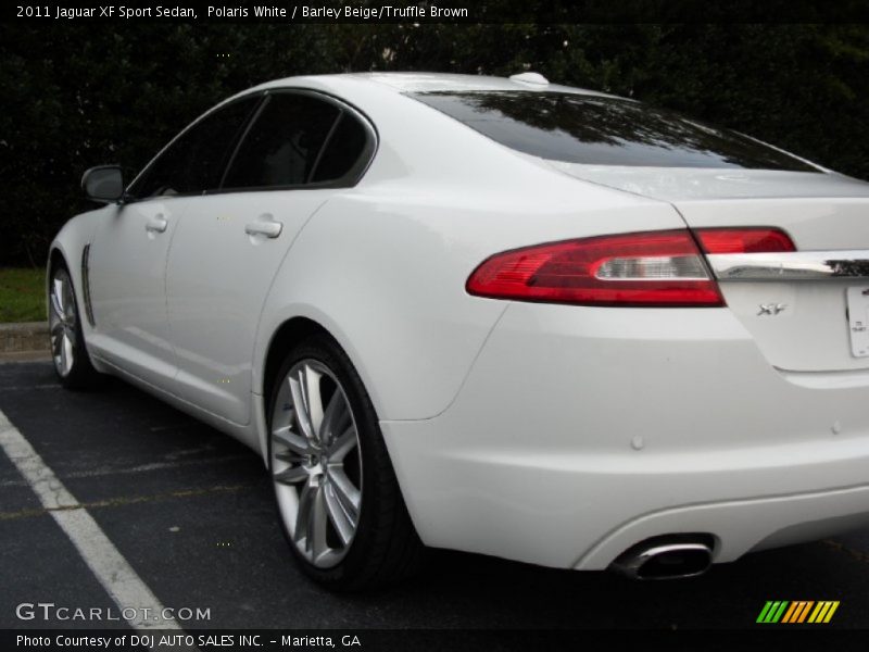 Polaris White / Barley Beige/Truffle Brown 2011 Jaguar XF Sport Sedan