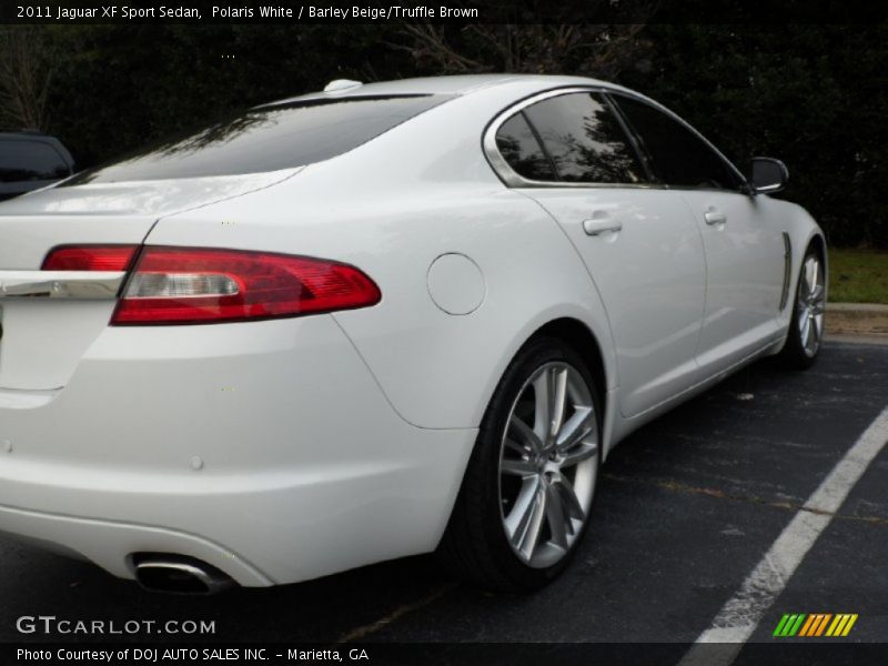 Polaris White / Barley Beige/Truffle Brown 2011 Jaguar XF Sport Sedan