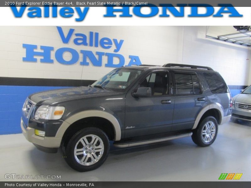 Black Pearl Slate Metallic / Black/Camel 2010 Ford Explorer Eddie Bauer 4x4