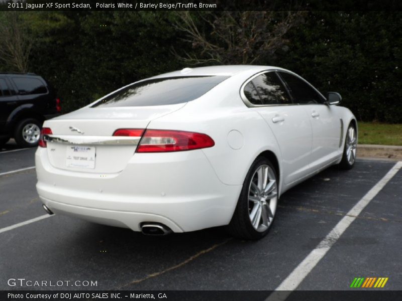 Polaris White / Barley Beige/Truffle Brown 2011 Jaguar XF Sport Sedan