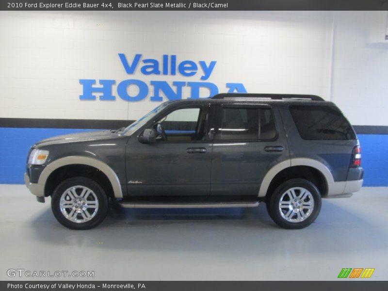 Black Pearl Slate Metallic / Black/Camel 2010 Ford Explorer Eddie Bauer 4x4