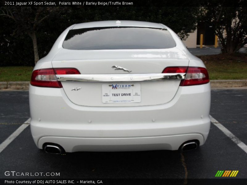 Polaris White / Barley Beige/Truffle Brown 2011 Jaguar XF Sport Sedan