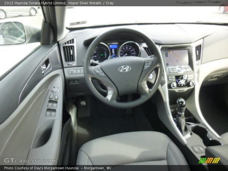 Hyper Silver Metallic / Gray 2013 Hyundai Sonata Hybrid Limited