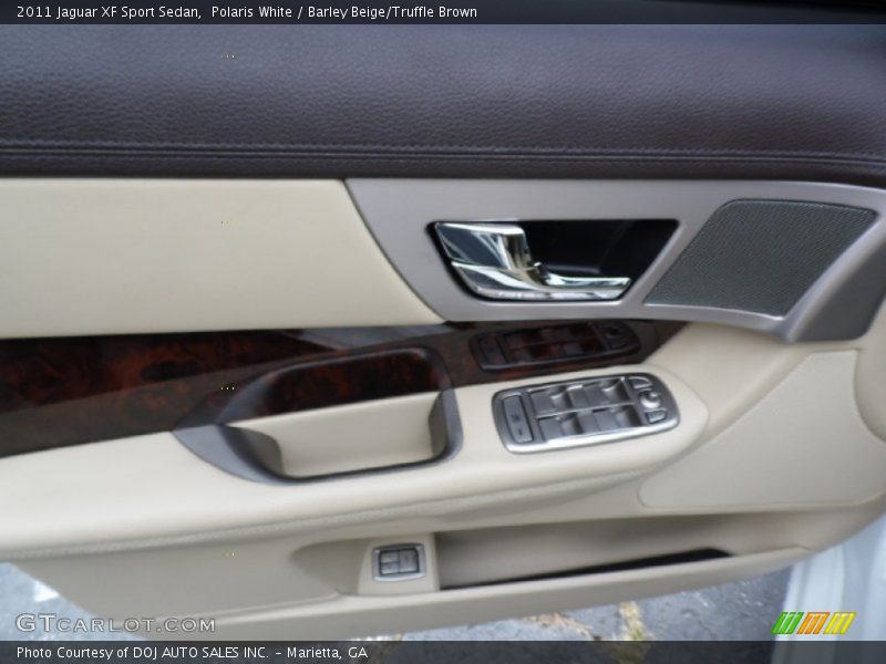 Polaris White / Barley Beige/Truffle Brown 2011 Jaguar XF Sport Sedan