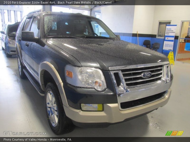 Black Pearl Slate Metallic / Black/Camel 2010 Ford Explorer Eddie Bauer 4x4