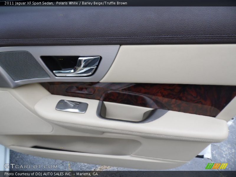 Polaris White / Barley Beige/Truffle Brown 2011 Jaguar XF Sport Sedan