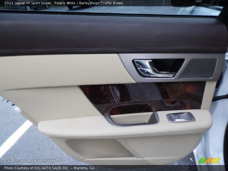 Polaris White / Barley Beige/Truffle Brown 2011 Jaguar XF Sport Sedan