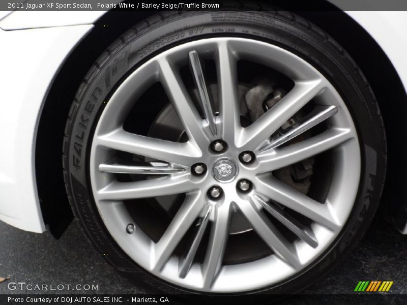 Polaris White / Barley Beige/Truffle Brown 2011 Jaguar XF Sport Sedan