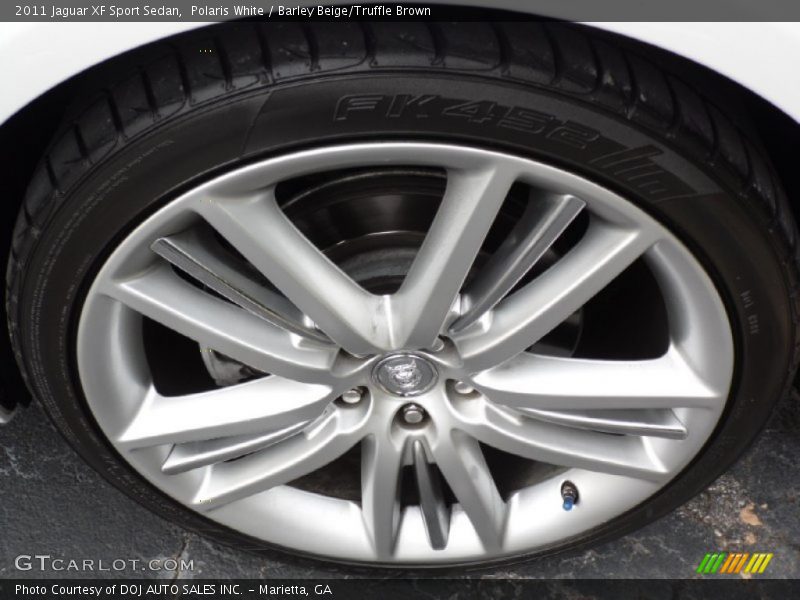 Polaris White / Barley Beige/Truffle Brown 2011 Jaguar XF Sport Sedan