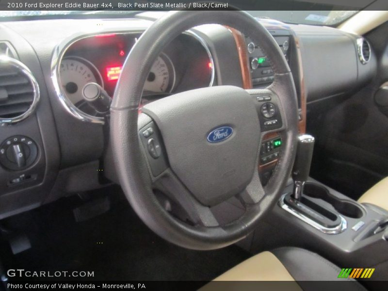 Black Pearl Slate Metallic / Black/Camel 2010 Ford Explorer Eddie Bauer 4x4