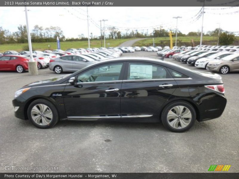 Black Onyx Pearl / Gray 2013 Hyundai Sonata Hybrid Limited