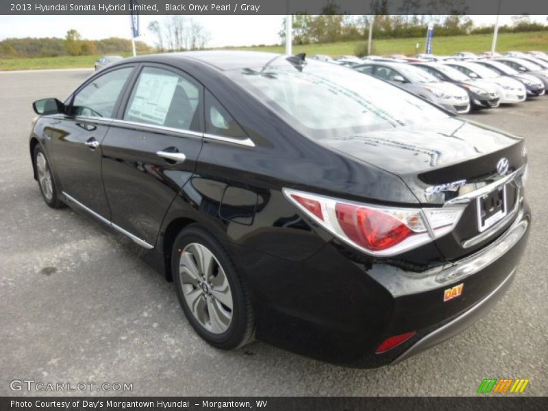 Black Onyx Pearl / Gray 2013 Hyundai Sonata Hybrid Limited