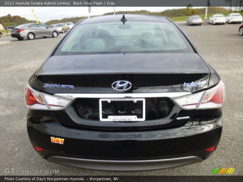 Black Onyx Pearl / Gray 2013 Hyundai Sonata Hybrid Limited