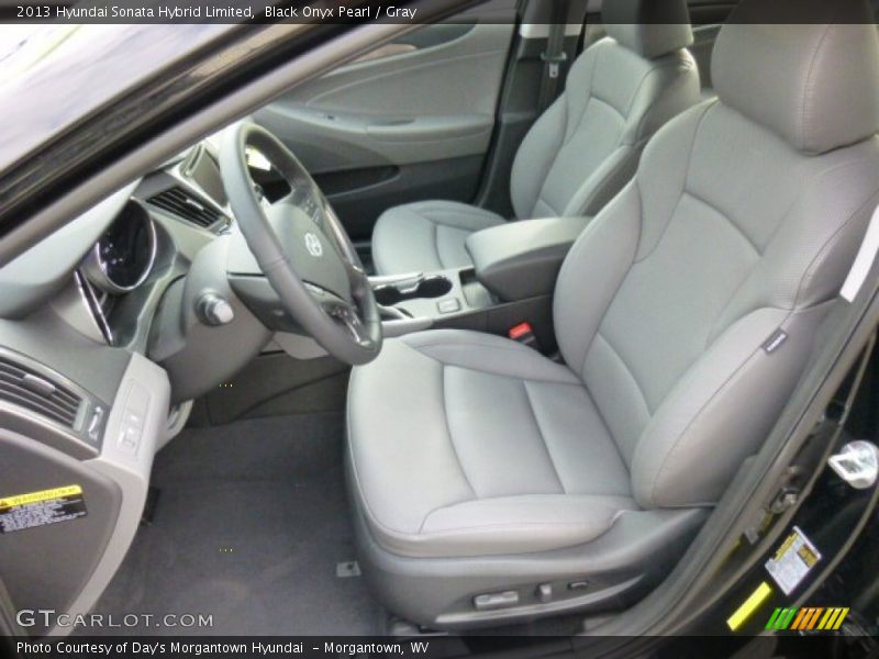 Black Onyx Pearl / Gray 2013 Hyundai Sonata Hybrid Limited