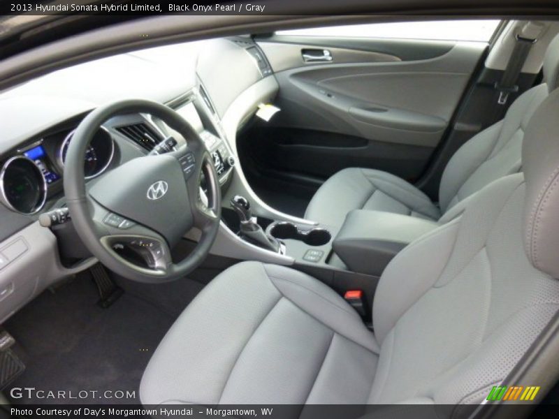 Black Onyx Pearl / Gray 2013 Hyundai Sonata Hybrid Limited