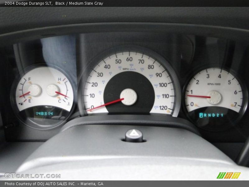 Black / Medium Slate Gray 2004 Dodge Durango SLT