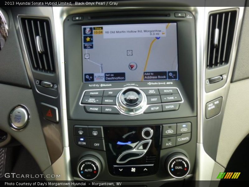 Black Onyx Pearl / Gray 2013 Hyundai Sonata Hybrid Limited