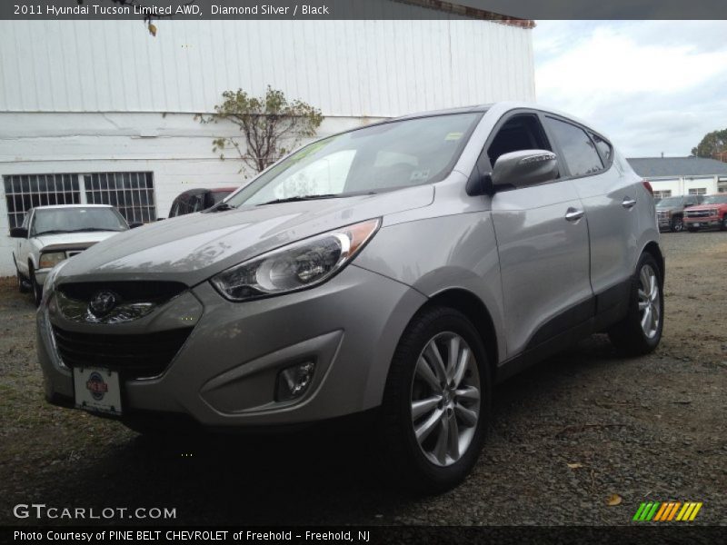 Diamond Silver / Black 2011 Hyundai Tucson Limited AWD