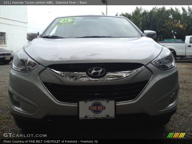 Diamond Silver / Black 2011 Hyundai Tucson Limited AWD